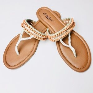 Beaded Lucky Brand flip flops